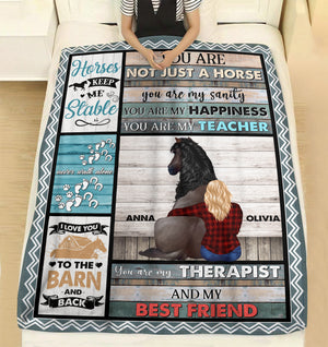 Horses Keep Me Stable, Horses And Me Best Friend Blanket - Blanket - GoDuckee