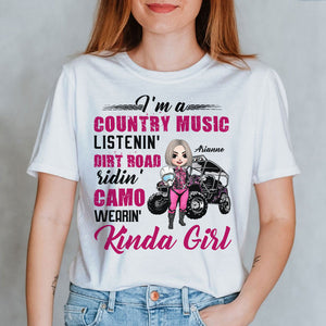 UTV Girl I Am Country Music Listennin' Dirt Road Ridin' Personalized Shirts - Shirts - GoDuckee