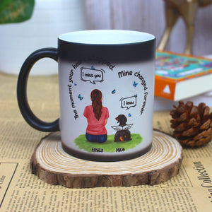 The Moment Your Heart Stop Mine Changed Forever Personalized Dog Heaven Magic Mug - Magic Mug - GoDuckee