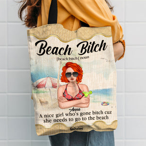Beach Girl Is A Nice Girl Who Needs To Go To The Beach Personalized Tote Bag - Tote Bag - GoDuckee