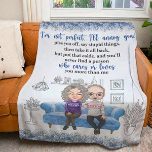You'll Never Find A Person Who Loves You More Than Me, Personalized Couple Blanket - Blanket - GoDuckee