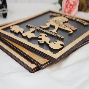 Dino Dad Don't Mess Papasaurus You'll Get Jurasskicked, Layered Wood Sign Stand, Gifts for Dads - Wood Sign - GoDuckee