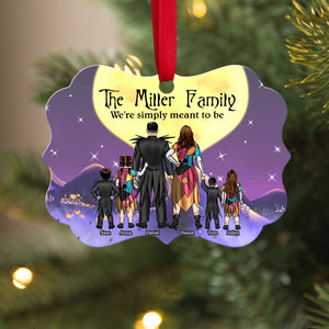 We're Simply Meant To Be Personalized Halloween Medallion Aluminium Ornament - Ornament - GoDuckee