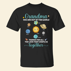Grandma Thanks For All The Love That Keeps Us Together, Personalized Shirt, Grandma And Grandkids System Shirt, Mother's Day, Birthday Gift For Grandma - Shirts - GoDuckee