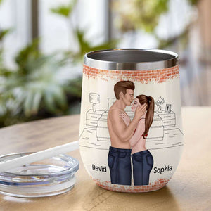 I Appreciate All The Orgasms, Couple Kissing Wine Tumbler, 07NAQN040123TM - Wine Tumbler - GoDuckee