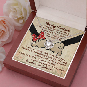 Couple I Love You Forever - Personalized Love Knot Necklace - Jewelry - GoDuckee