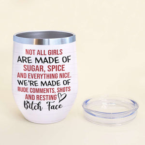 Personalized Friends Unicorn Wine Tumbler - We're Made Of Rude Comments - Wine Tumbler - GoDuckee