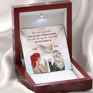 Bestie You Are My Rock - Personalized Interlocking Hearts Necklace - Jewelry - GoDuckee