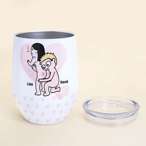 I Really Miss You, Horny Couple Wine Tumbler - Wine Tumbler - GoDuckee