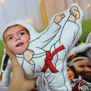 Custom Face Pillow, Love Family, Karate Girl - Pillow - GoDuckee