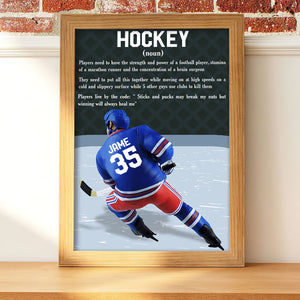 Personalized Hockey Player Poster - Hockey Definition - Poster & Canvas - GoDuckee