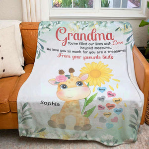Grandma You've Filled Our Lives With Love, Personalized Blanket, Love Grandma Blanket, Mother's Day, Birthday Gift For Grandma - Blanket - GoDuckee