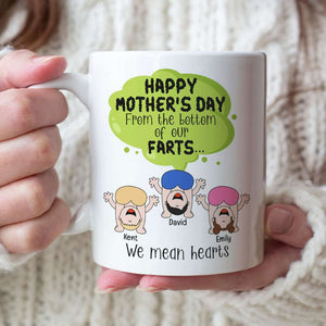 From The Bottom Of Our Farts, Personalized Coffee Mug, Love Mom Coffee Mug, Mother's Day, Birthday Gift For Mom - Coffee Mug - GoDuckee