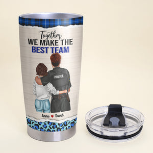Personalized Police Couple Tumbler - Together We Make The Best Team - Tumbler Cup - GoDuckee