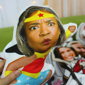 Custom Face Pillow, Love Family, Super Woman - Pillow - GoDuckee