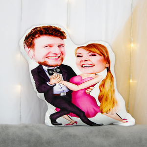 Custom Face Pillow, Love Family, Couple Dance Together Stay Together - Pillow - GoDuckee