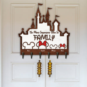 The Most Important Thing Is Family Personalized Layers Wood Sign - Wood Sign - GoDuckee