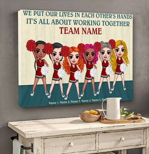 Personalized Cheerleading Girls Poster - We Put Our Lives In Each Other's Hands - Poster & Canvas - GoDuckee