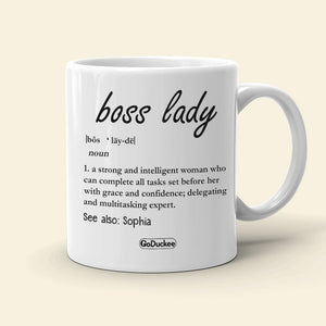 Boss Lady Definition Personalized Mug Gift For Her - Coffee Mug - GoDuckee