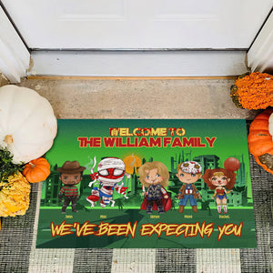 Family, We've Been Expecting You, Personalized Horror Doormat - Doormat - GoDuckee
