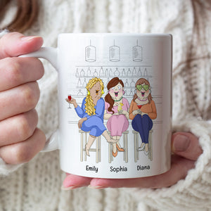 You And I Are Not Just Colleagues, Best Friend Bar Girl Chilling White Mug - Coffee Mug - GoDuckee