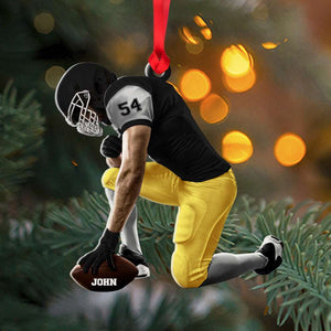 Personalized Football Acrylic Ornament, Gift For Football Fans - Ornament - GoDuckee
