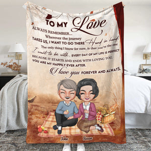 I Love You Forever And Always, Hand In Hand Couple Valentine Happy Day Blanket - Blanket - GoDuckee