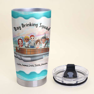 Personalized Pontoon Squad Tumbler Cup - Day Drinking Squad, We Don't Hide Crazy On The Pontoon And Give It A Cocktail - Tumbler Cup - GoDuckee