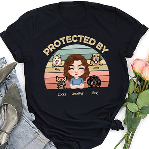 Dogs Protected By Me Personalized Shirt For Dog Lovers - Shirts - GoDuckee
