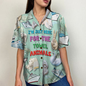 Cruising Hawaiian Shirt - Just Here For The Towel Animals - Hawaiian Shirts - GoDuckee