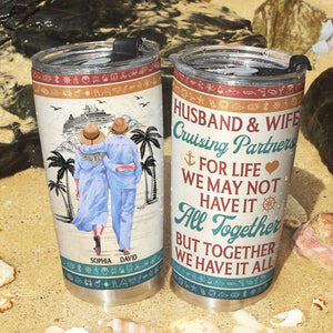 Husband and Wife Cruising Partners for Life, Personalized Cruising Couple Tumbler, Gift for Him/Her - Tumbler Cup - GoDuckee