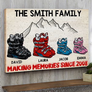 Personalized Skiing Family's Boots Poster - Making Memories Since Year - Poster & Canvas - GoDuckee