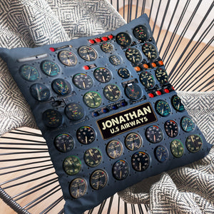 Pilot Flight Instruments - Personalized Pillow - Pillow - GoDuckee