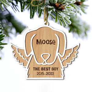 Christmas Pet With/Without Wings, Personalized Wood Ornament - Ornament - GoDuckee