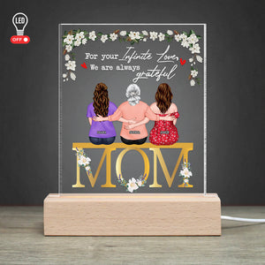 For Your Infinite Love, We Are Always Grateful- Gift For Mother- Personalized Led Light- Mother's Day Led Light - Led Night Light - GoDuckee
