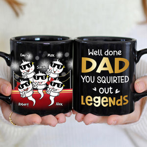 Well Done Dad, Gift For Dad, Personalized Mug, Funny Sperm Mug, Father's Day Gift - Coffee Mug - GoDuckee