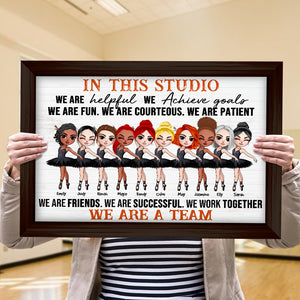 Personalized Ballerina Bestie Canvas Prints - In This Studio We Are A Team - Poster & Canvas - GoDuckee