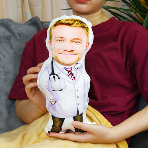 Custom Face Pillow, Love Family, Doctor In White Blouse - Pillow - GoDuckee