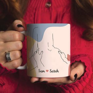 Love Me Always And Love Me All Ways, Posture Make Love Couple White Edge to Edge Mug - Coffee Mug - GoDuckee