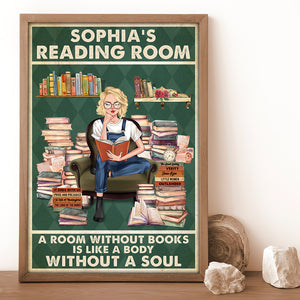 A Room Without Books, Personalized Canvas Print, Book Girl Reading Room Canvas Print, Decor Gift For Book Lovers - Poster & Canvas - GoDuckee