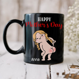 Thank You For Wiping My Bum Personalized Mug, Gift For Mom, Mother's Day Gift, Funny Naked Woman - Coffee Mug - GoDuckee