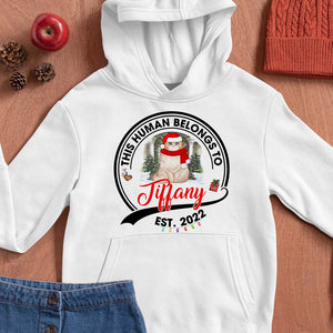 This Human Belongs To Cat Personalized Shirts, Gift For Cat Lovers - Shirts - GoDuckee