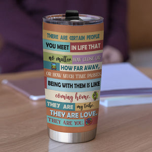 Personalized Hippie Friend Tumbler Cup - Thanks For Being My Tribe - Tumbler Cup - GoDuckee