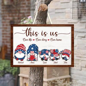 This Is Us Our Life Our Story Our Home Personalized Independence Day Layered Wood Sign Stand - Wood Sign - GoDuckee
