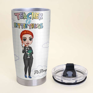 Personalized Teacher Tumbler - Five Lessons In Life, Teacher Of Little Things - Girl Dolls - Tumbler Cup - GoDuckee