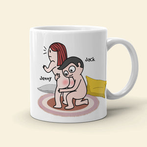 I Adore You And Love Every Part Of You - Personalized Couple Black Mug - Gift For Couple - Coffee Mug - GoDuckee