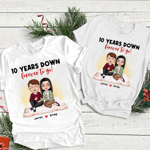 Forever Couple Anniversary Happy Valentine's Day T shirt Hoodie Sweatshirt - Shirts - GoDuckee