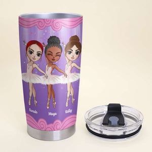 Personalized Ballet Friends Tumbler - Ballet Dance Sister Definition - Girl Dolls - Tumbler Cup - GoDuckee