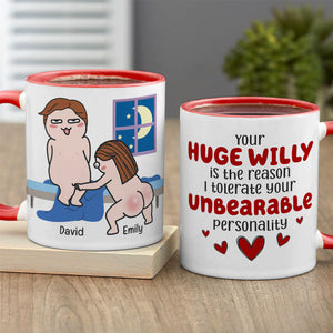 Reason I Tolerate Your Unbearable Personality, Personalized Coffee Mug, Funny Couple Coffee Mug, Gift For Husband - Coffee Mug - GoDuckee
