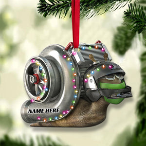 Racing Super Snail - Personalized Christmas Ornament, Christmas Gift For Car Racer - Ornament - GoDuckee
